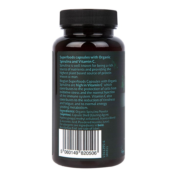 Bioglan Superfoods Organic Spirulina 60 Capsules